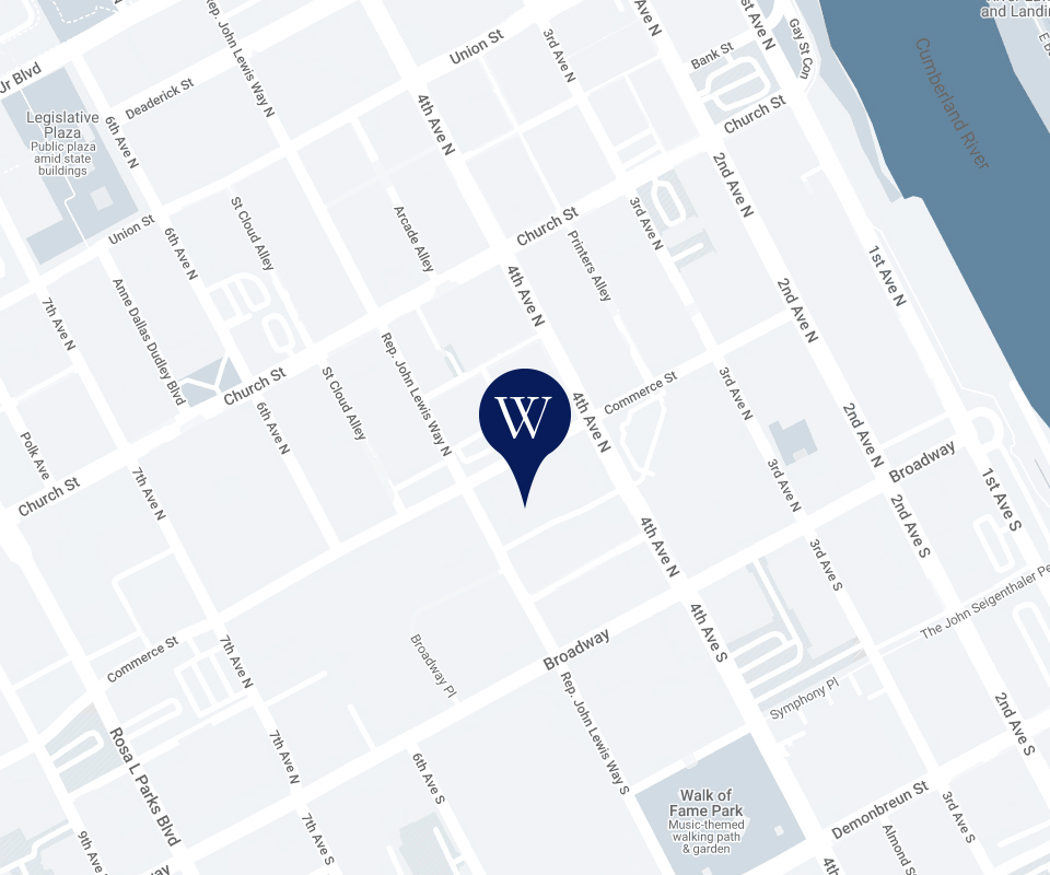 Nashville headquarters map